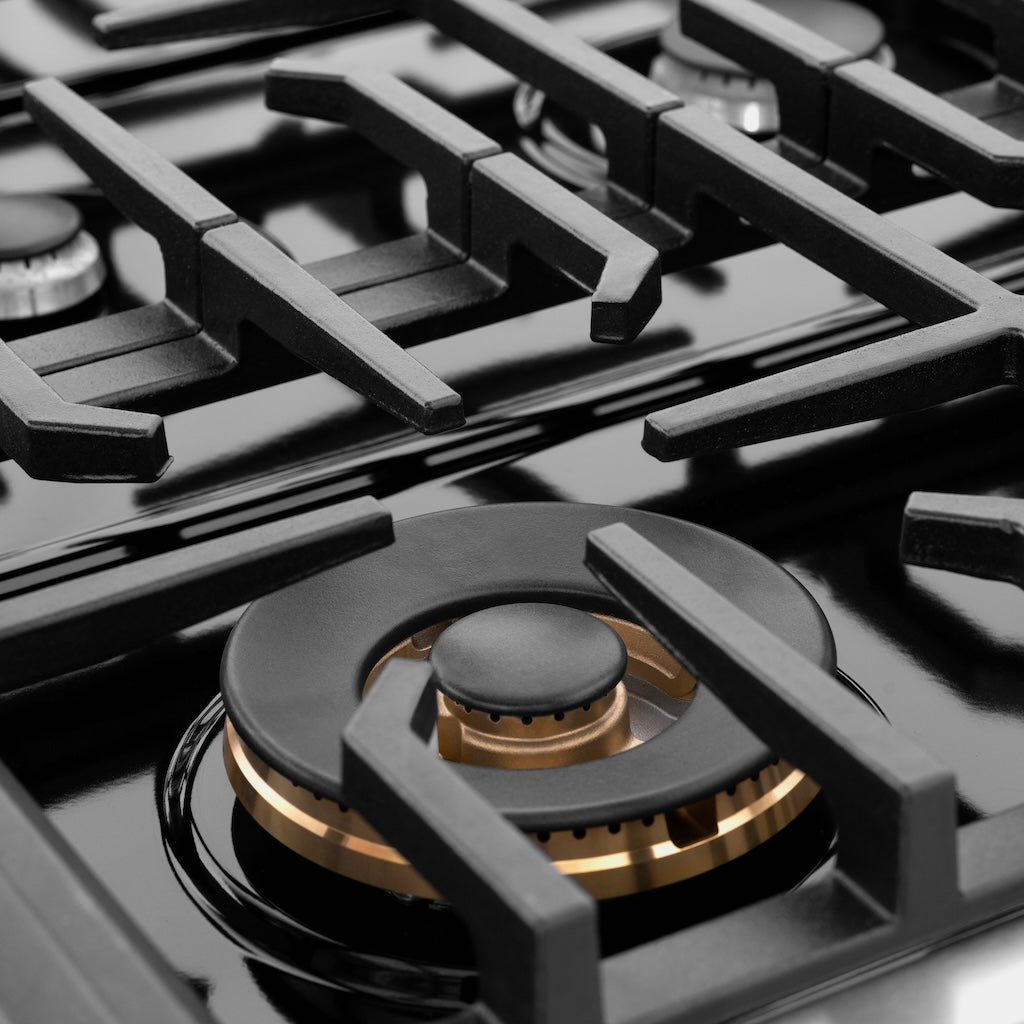 ZLINE Paramount 36 in. Gas Range with 6 Burners, 5.2 cu. ft. Convection Oven, Stainless Steel with Matte Black Door (SGR-BLM-36)