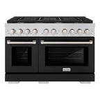 ZLINE Paramount 48 in. 6.7 cu. ft. Gas Range with Convection Oven, Stainless Steel with White Matte Doors (SGR-BLM-48)