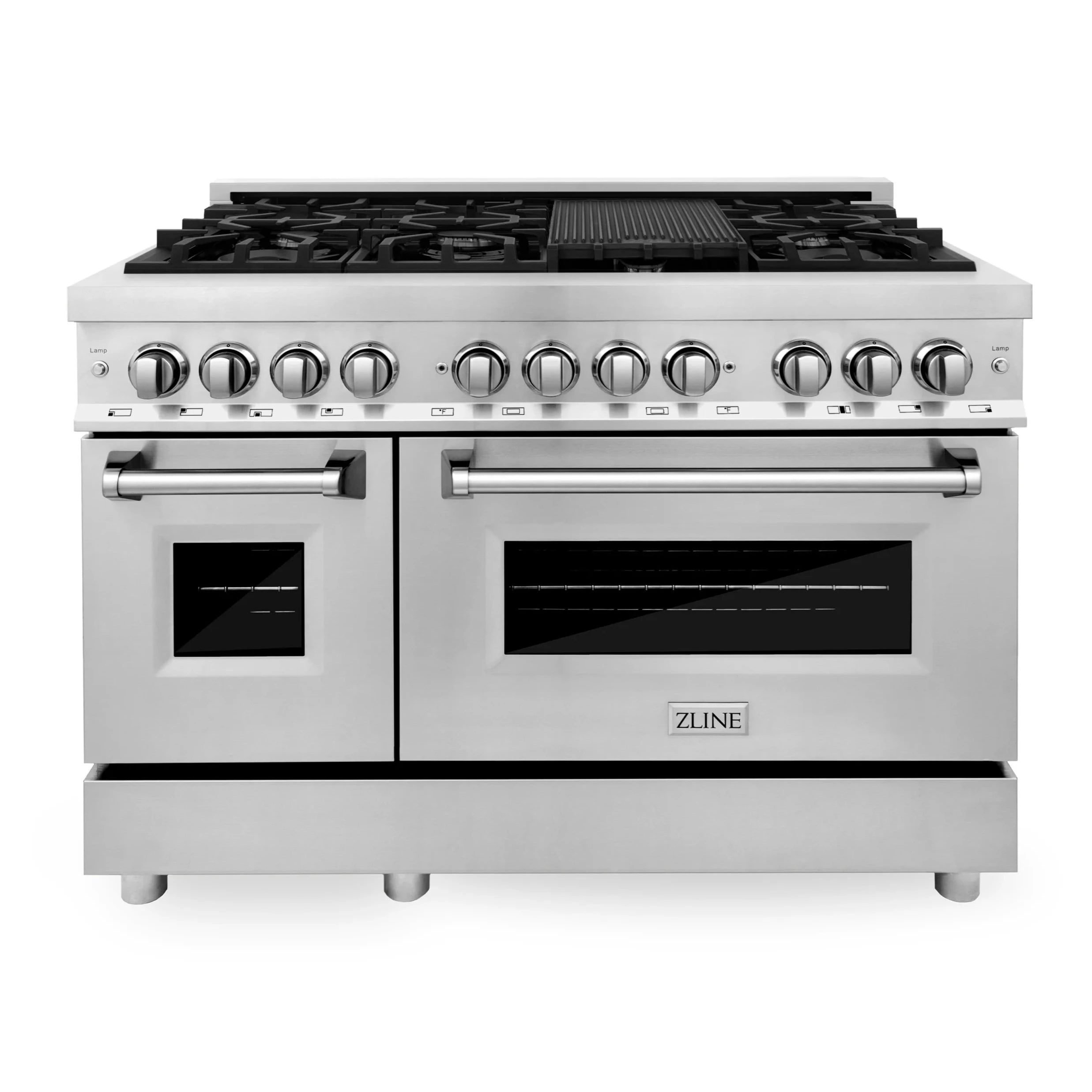 ZLINE Appliance Package - 48" Dual Fuel Range, Range Hood, Refrigerator, Microwave Drawer, Dishwasher and Beverage Fridge, 6KPR-RARH48-MWDWV-RBV