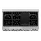 ZLINE 48-Inch Dual Fuel Range with Gas Cooktop, Electric Oven, Griddle, 6.0 cu. ft., Stainless Steel, Model RA-GR-48