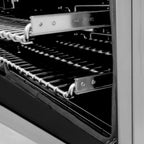 ZLINE Autograph Edition 60-Inch Dual Fuel Range with 7.4 cu. ft. Electric Convection Oven, Stainless Steel with Black Matte Accents (Model RAZ-60-MB)