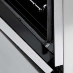 ZLINE Autograph Edition 60-Inch Dual Fuel Range with 7.4 cu. ft. Electric Convection Oven, Stainless Steel with Black Matte Accents (Model RAZ-60-MB)