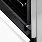 ZLINE Autograph 60 in. Legacy Dual Fuel Range with 9 Gas Burners and Double Electric Convection Ovens, 7.4 cu. ft., Satin Stainless Steel with White Matte Doors and Matte Black Accents (RASZ-WM-60-MB)