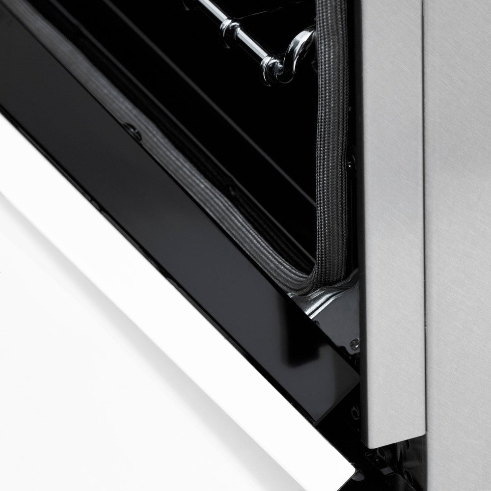 ZLINE Autograph Edition 60 in. Dual Fuel Range 7.4 cu. ft. with White Matte Doors and Black Matte Accents (RAZ-WM-60-MB)