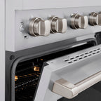 ZLINE 30 in. Dual Fuel Range 4.2 cu. ft. with 4 Burner DuoPro™ Cooktop & Electric Convection Oven, Stainless Steel (PSDR30)
