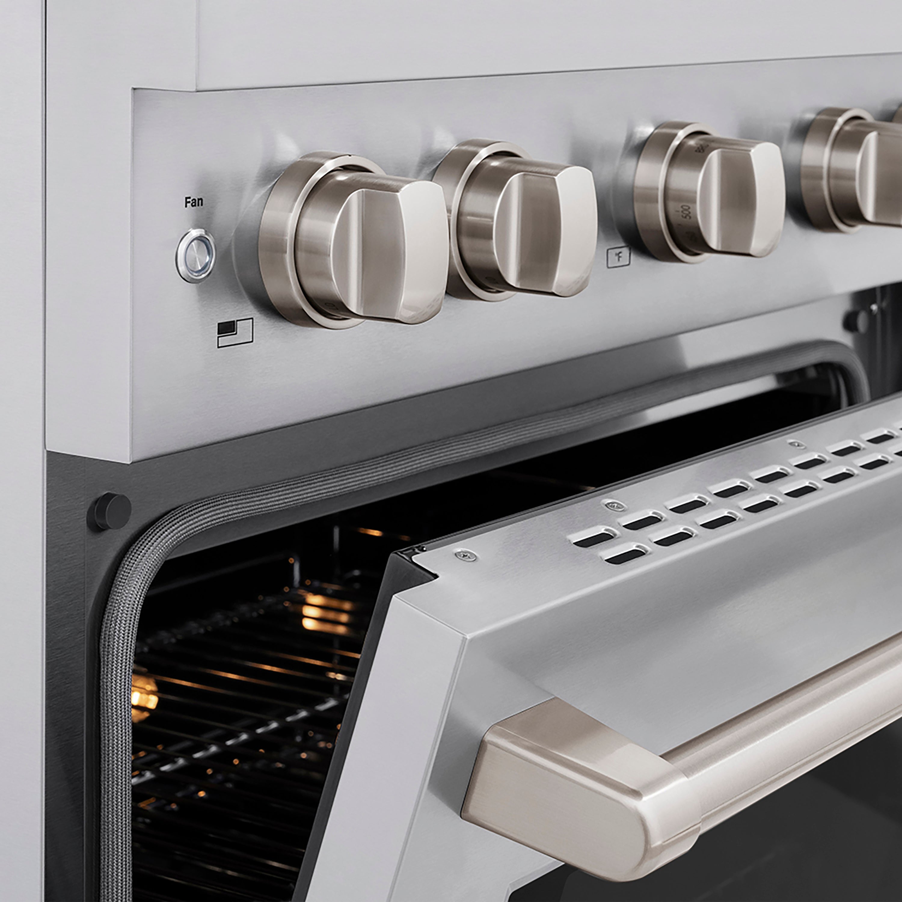 ZLINE 30 in. Dual Fuel Range 4.2 cu. ft. with 4 Burner DuoPro™ Cooktop & Electric Convection Oven, Stainless Steel (PSDR30)