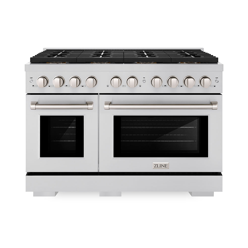 ZLINE 48 in. Dual Fuel Range 6.7 cu. ft. with 8 Burner DuoPro™ Cooktop and Dual Ovens – Stainless Steel (PSDR48)