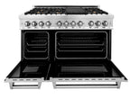 ZLINE 48-Inch Professional Gas Range with Electric Oven, Stainless Steel, Brass Burners (RA-BR-48)