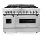 ZLINE 48-Inch Professional Gas Range with Electric Oven, Stainless Steel, Brass Burners (RA-BR-48)