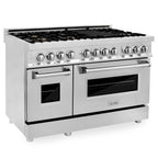 ZLINE 48-Inch Professional Gas Range with Electric Oven, Stainless Steel, Brass Burners (RA-BR-48)