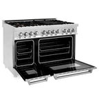 ZLINE 48-Inch Professional Gas Range with Electric Oven, Stainless Steel, Brass Burners (RA-BR-48)