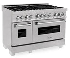 ZLINE Legacy 48-Inch Dual Fuel Range with 7 Gas Burners and Double Electric Ovens, Satin Stainless Steel (RAS-SN-48)