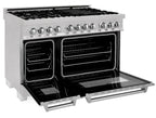 ZLINE Legacy 48-Inch Dual Fuel Range with 7 Gas Burners and Double Electric Ovens, Satin Stainless Steel (RAS-SN-48)