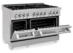 ZLINE Legacy 48-Inch Dual Fuel Range with 7 Gas Burners and Double Electric Ovens, Satin Stainless Steel (RAS-SN-48)