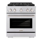 ZLINE 30-Inch Paramount Dual Fuel Range with 4 Gas Burners and 4.2 cu. ft. Electric Convection Oven, Stainless Steel, MODEL SDR30