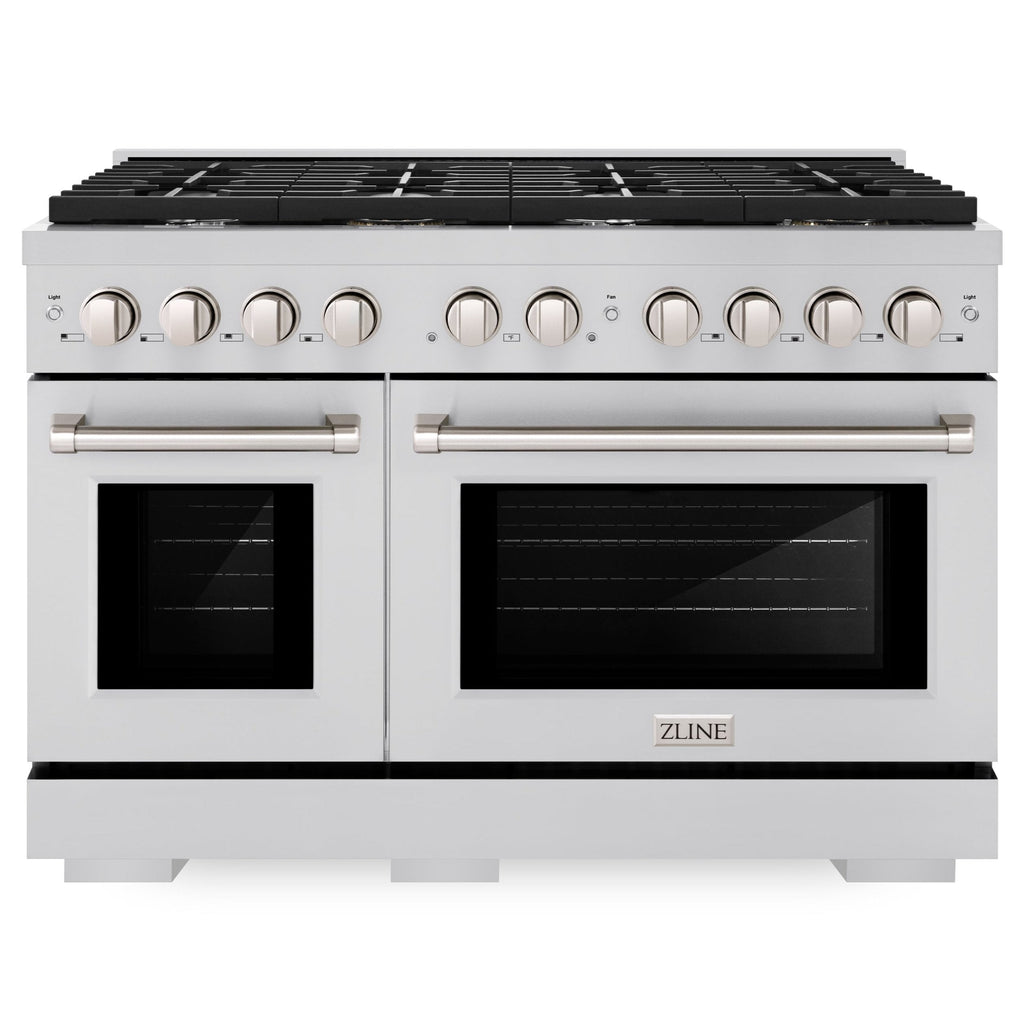 ZLINE 48 in. 6.7 cu. ft. Paramount Double Oven Dual Fuel Range with 8 Gas Burners, Stainless Steel (SDR48)