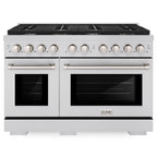 ZLINE 48 in. 6.7 cu. ft. Paramount Double Oven Dual Fuel Range with 8 Gas Burners, Stainless Steel (SDR48)