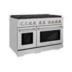 ZLINE 48 in. 6.7 cu. ft. Paramount Double Oven Dual Fuel Range with 8 Gas Burners, Stainless Steel (SDR48)