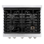 ZLINE Paramount 30 in. Dual Fuel Range with 4 Burner Gas Cooktop and Electric Convection Oven, 4.2 cu. ft., Satin Stainless Steel (SDRS-30)