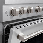 ZLINE 48-Inch Paramount Dual Fuel Range, Double Oven, 8 Gas Burners, 6.7 cu. ft., Satin Stainless Steel (SDRS-48)