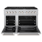 ZLINE 48-Inch Paramount Dual Fuel Range, Double Oven, 8 Gas Burners, 6.7 cu. ft., Satin Stainless Steel (SDRS-48)