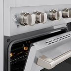 ZLINE Paramount 30 in. Gas Range with Convection Oven and 4 Brass Burners in Stainless Steel (SGR-BR-30)