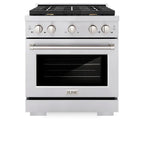 ZLINE Paramount 30 in. Gas Range with Convection Oven and 4 Brass Burners in Stainless Steel (SGR-BR-30)
