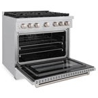 ZLINE Paramount 36 Inch Gas Range with Convection Oven and 6 Brass Burners, Stainless Steel (SGR-BR-36)