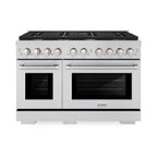 ZLINE Paramount 48 in. Gas Range with Convection Oven, 8 Brass Burners, 6.7 cu. ft. Capacity, Stainless Steel (SGR-BR-48)