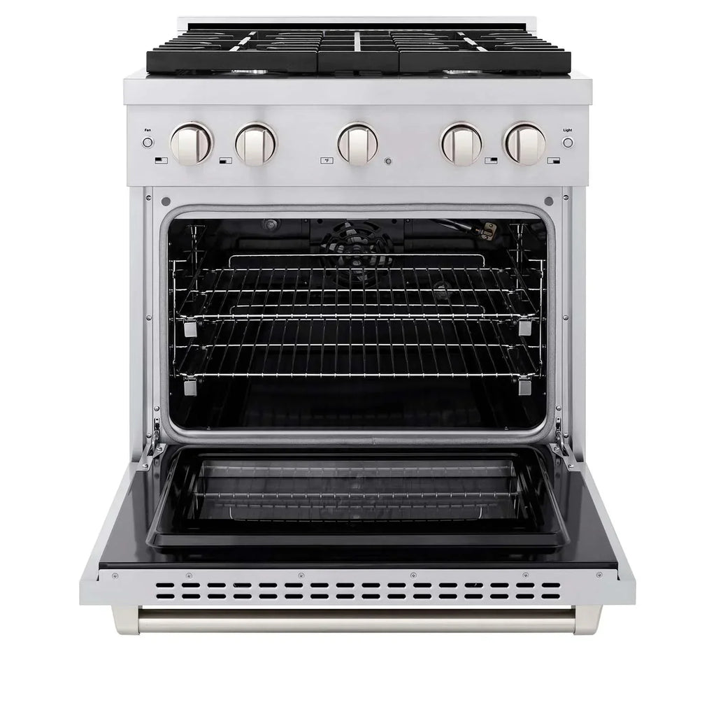 ZLINE 30-Inch Gas Range with Convection Oven, 4 Burners, Stainless Steel (SGR30)