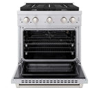 ZLINE 30-Inch Gas Range with Convection Oven, 4 Burners, Stainless Steel (SGR30)