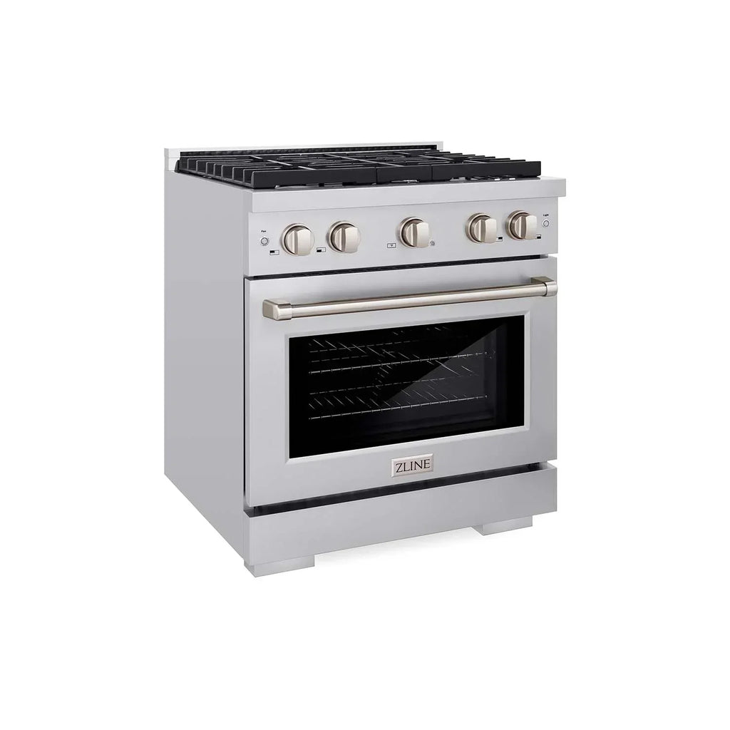 ZLINE 30-Inch Gas Range with Convection Oven, 4 Burners, Stainless Steel (SGR30)