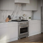 ZLINE Paramount 30 in. Gas Range with Convection Oven and 4 Brass Burners in Stainless Steel (SGR-BR-30)
