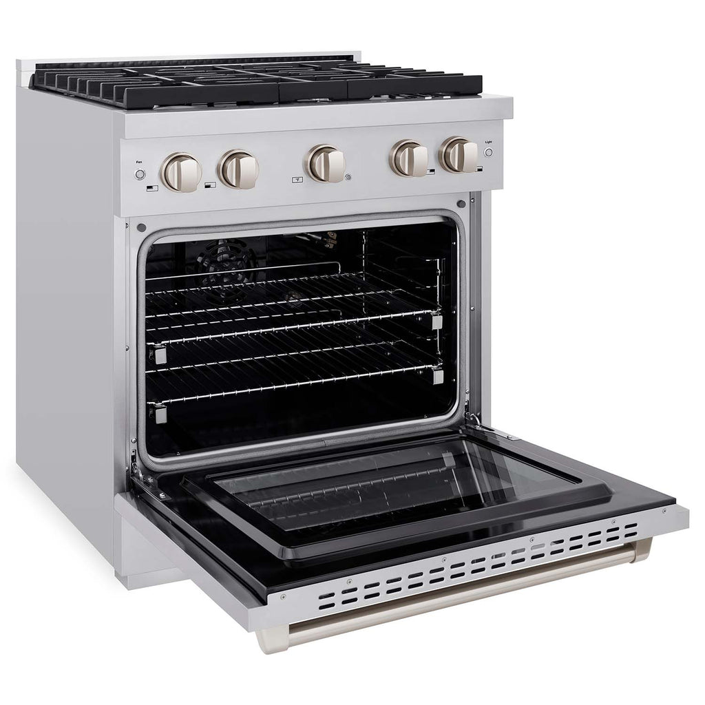ZLINE 30-Inch Gas Range with Convection Oven, 4 Burners, Stainless Steel (SGR30)