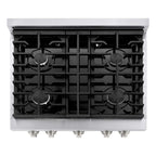 ZLINE Appliance Package - 30" Gas Range, Range Hood, 36" Refrigerator with Ice Maker, 24" Microwave Drawer and Dishwasher in Stainless Steel