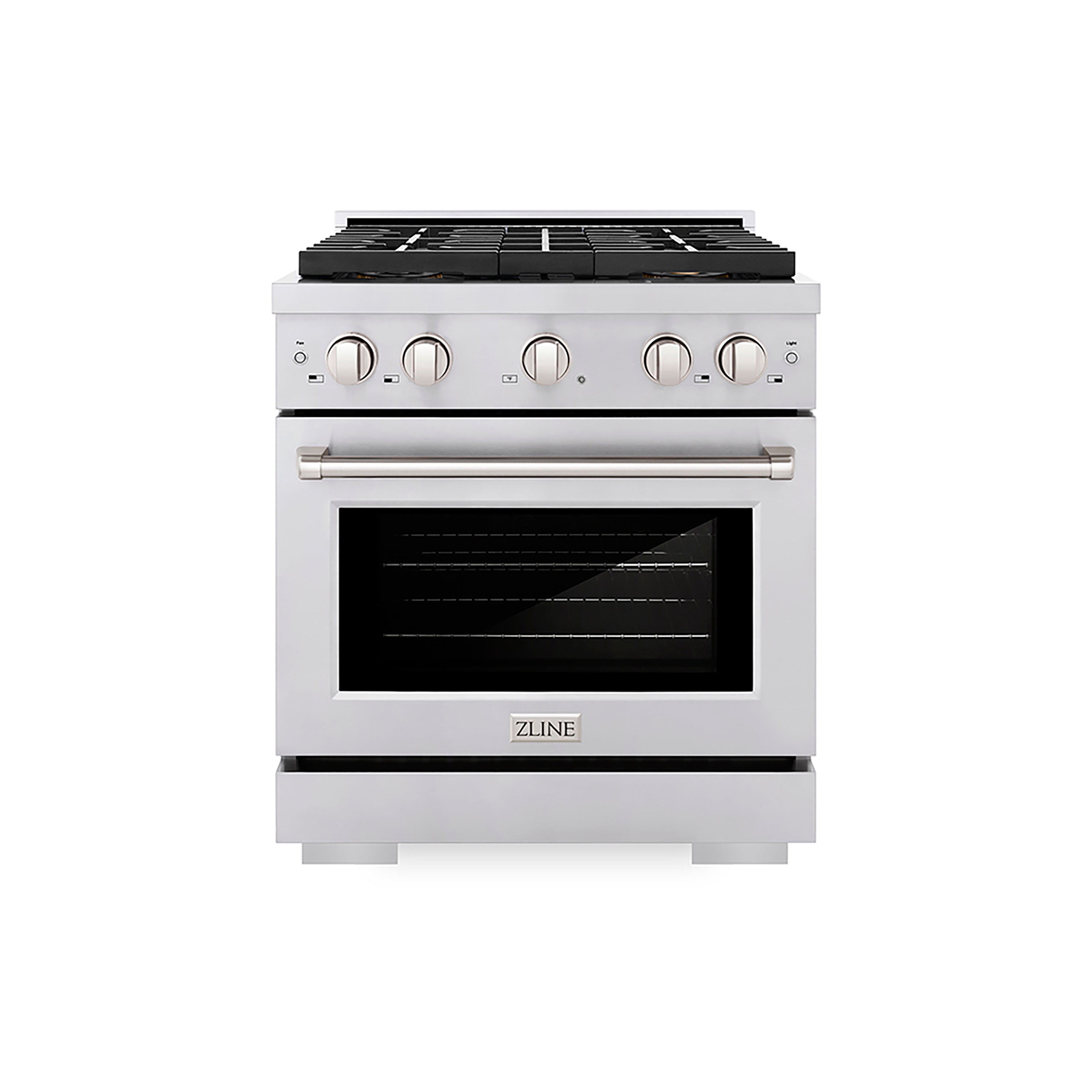 ZLINE 30 in. Gas Range 4.2 cu. ft. 4 Burner DuoPro™ Cooktop Convection Gas Oven Stainless Steel (PSGR30)