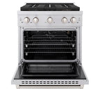 ZLINE 30 in. Gas Range 4.2 cu. ft. 4 Burner DuoPro™ Cooktop Convection Gas Oven Stainless Steel (PSGR30)