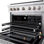 ZLINE 36 in. Gas Range 5.2 cu. ft. Convection Oven, 6 Burner DuoPro™ Cooktop, Stainless Steel (PSGR36)