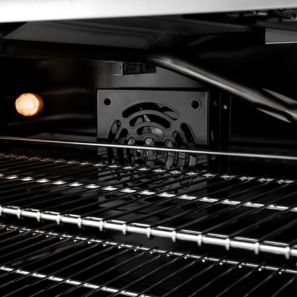 ZLINE 36 in. Gas Range 5.2 cu. ft. Paramount Series with 6 Burner DuoPro™ Cooktop, Convection Gas Oven, White Matte Door & Champagne Bronze Accents (PSGRZ-WM-36-CB)