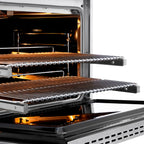 ZLINE 36 in. Gas Range 5.2 cu. ft. 6 Burner DuoPro™ Cooktop Convection Oven Stainless Steel Polished Nickel Helix Handle (PSGRZ-36-KPN)