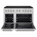 ZLINE 48 in Gas Range 6.7 cu ft 8 Burner DuoPro Cooktop Dual Oven Stainless Steel Polished Nickel Helix Handles (PSGRZ-48-KPN)