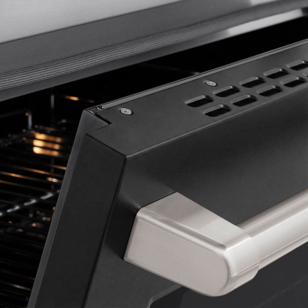 ZLINE 30 in. Induction Range 4.2 cu. ft. Electric Convection Oven 4 Elements Stainless Steel Black Matte Door (SINR-BLM-30)