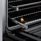 ZLINE 30 in. Induction Range 4.2 cu. ft. Electric Convection Oven 4 Elements Stainless Steel Black Matte Door (SINR-BLM-30)