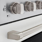 ZLINE 24 in. Induction Range 3.2 cu. ft. Electric Convection Oven 3 Element Cooktop Stainless Steel White Matte Door (SINR-WM-24)