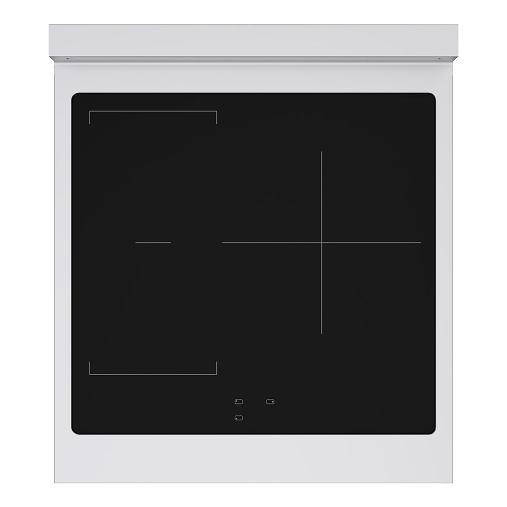 ZLINE 24 in. Induction Range 3.2 cu. ft. Electric Convection Oven 3 Element Cooktop Stainless Steel White Matte Door (SINR-WM-24)