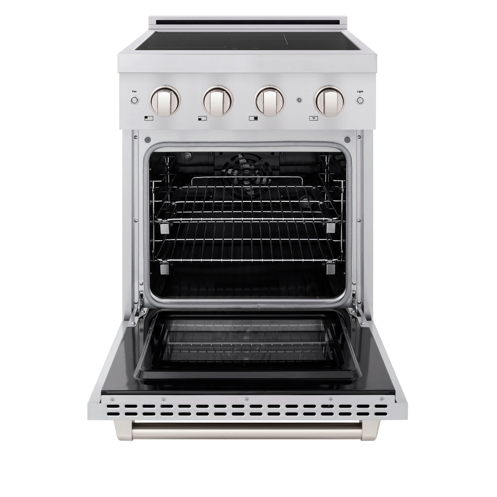 ZLINE 24 in Induction Range 5.2 cu. ft. 3 Element Cooktop Electric Oven Stainless Steel (SINR24)