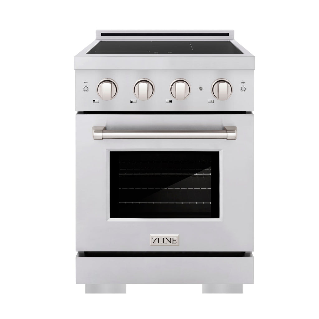 ZLINE 24 in Induction Range 5.2 cu. ft. 3 Element Cooktop Electric Oven Stainless Steel (SINR24)