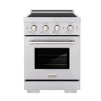 ZLINE 24 in Induction Range 5.2 cu. ft. 3 Element Cooktop Electric Oven Stainless Steel (SINR24)