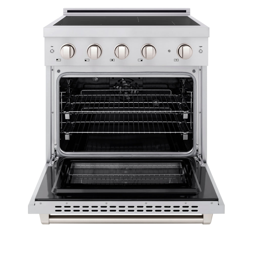 ZLINE 30 in Induction Range 4.2 cu. ft. 4 Element Cooktop Electric Oven Stainless Steel (SINR30)