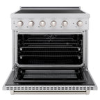 ZLINE 36 in Induction Range 5.2 cu. ft. 5 Element Cooktop Electric Convection Oven Stainless Steel (SINR36)